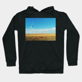 Wind turbine, Pincher Creek, Alberta, Canada. Hoodie